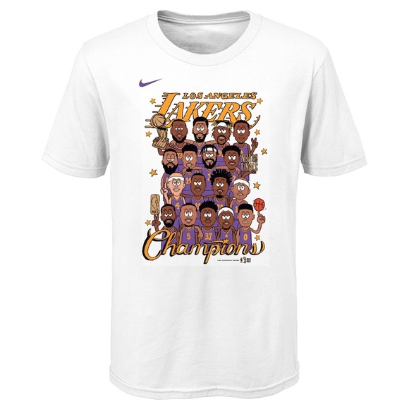 Toddler Los Angeles Lakers Nike 2020 NBA Finals Champions Roster T-Shirt 5/6 - Picture 1 of 3